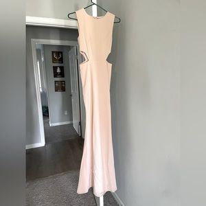 Dusty pink cut out mermaid dress